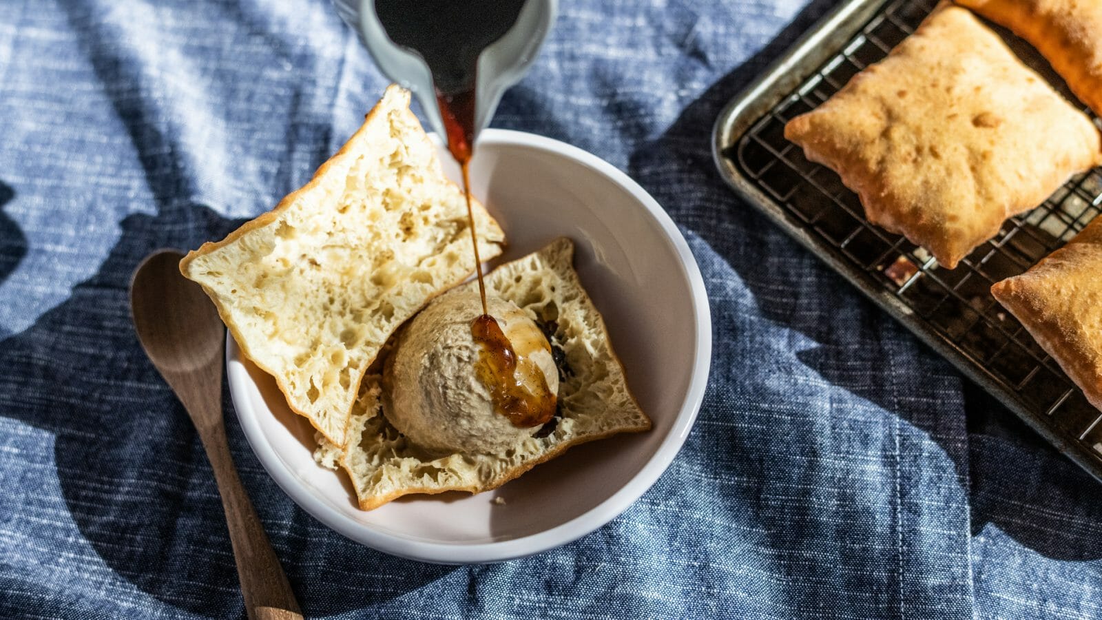 Coffee & Beignet Ice Cream Sundae