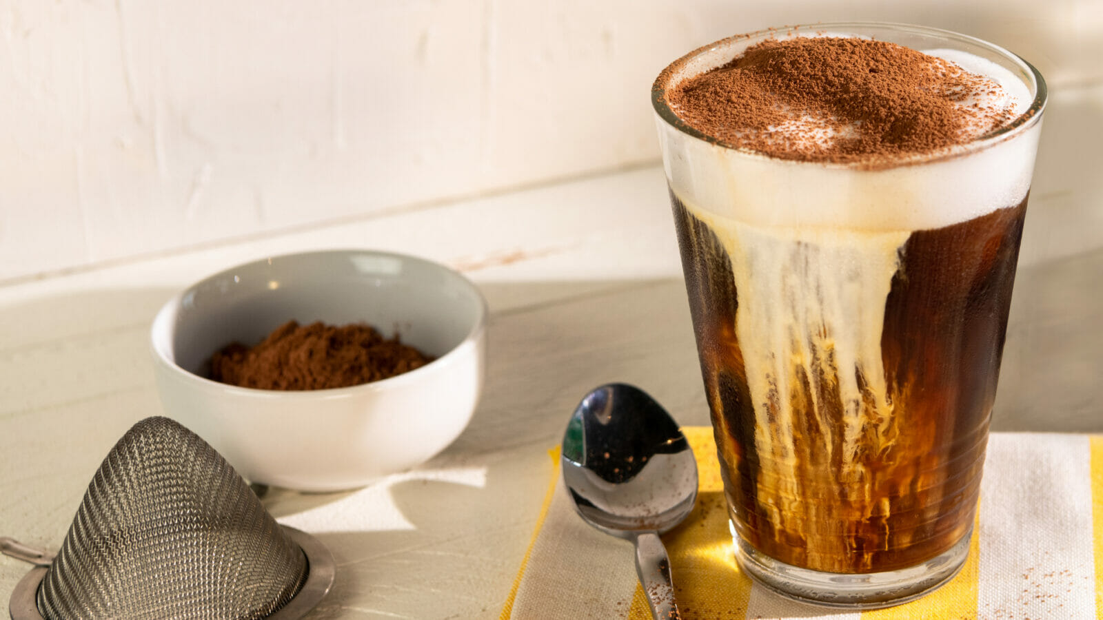 Spiced Cocoa and Pecan Iced Coffee