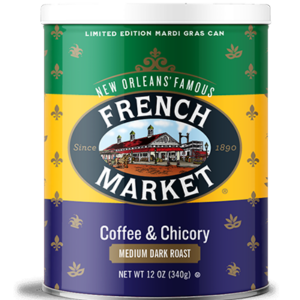 French Market Coffee Mardi Gras Can